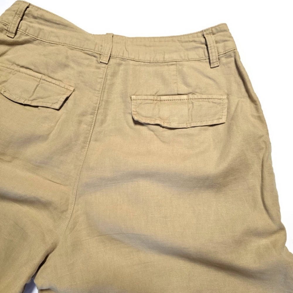 Gap Khaki Pants Womens Size 8 High Rise Wide-Leg Pleated Pockets, - Picture 5 of 10